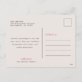 Minimal Photo Merry Christmas Holiday Postcard シーズンポストカード (裏面)