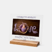 Minimal Photo Mother's Day New Mother Award アクリルサイン (傾斜)