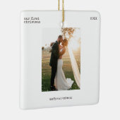 Minimal Photo Ornament Merry & Married Photo セラミックオーナメント (右)