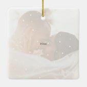 Minimal Photo Ornament Merry & Married Photo セラミックオーナメント (裏面)