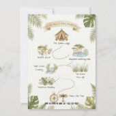 Minimal Photo Safari Wild One 1st Birthday 招待状 (裏面)