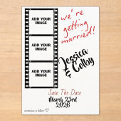 Minimal Photo Save the Date Custom Modern アクリル招待状 (正面)