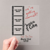 Minimal Photo Save the Date Custom Modern アクリル招待状 (インサイチュ (ポータブル))