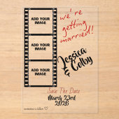 Minimal Photo Save the Date Custom Modern アクリル招待状 (正面)