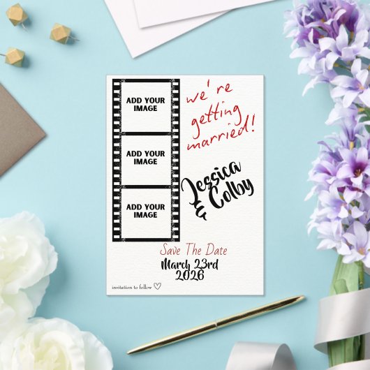 Minimal Photo Save the Date Custom Modern アクリル招待状 (インサイチュ (ウェディング))