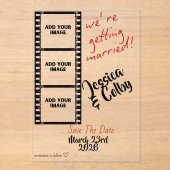 Minimal Photo Save the Date Custom Modern アクリル招待状 (正面)