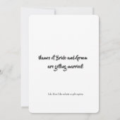 Minimal Photo Save the Date Custom Modern セーブザデート (裏面)