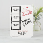 Minimal Photo Save the Date Custom Modern セーブザデート (スタンド正面)