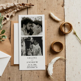 Minimal Photo Strip Magnetic Wedding Save The Date