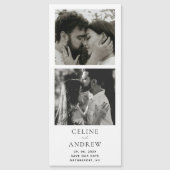 Minimal Photo Strip Magnetic Wedding Save The Date (正面)