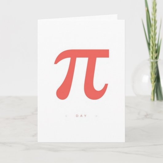 Minimal Pi Day Symbol Design – Modern Math Graphic カード (正面)