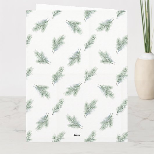Minimal Pine Corporate Christmas Pattern カード (裏面)