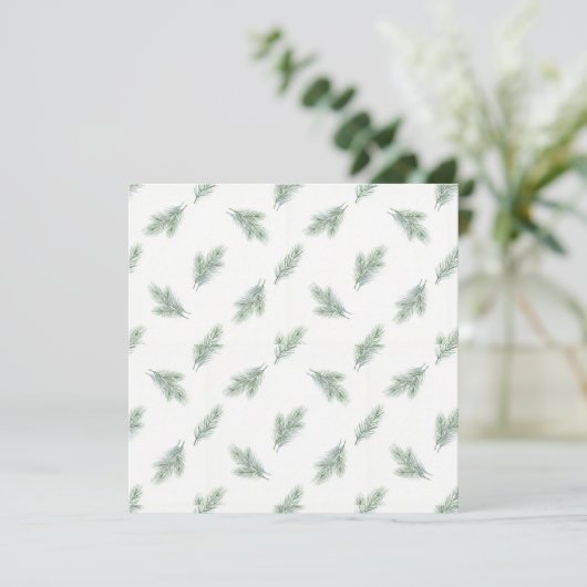 Minimal Pine Corporate Christmas Pattern カード (スタンド正面)