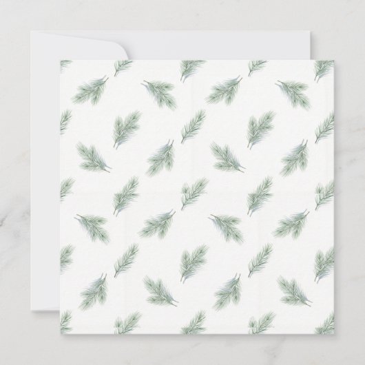 Minimal Pine Corporate Christmas Pattern カード (正面)