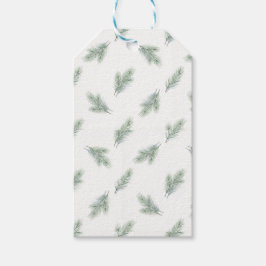 Minimal Pine Corporate Christmas Pattern ギフトタグ
