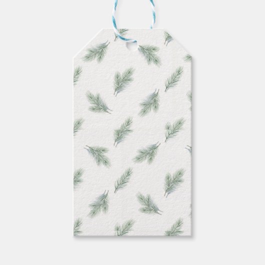 Minimal Pine Corporate Christmas Pattern ギフトタグ (正面)