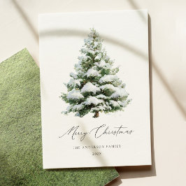 Minimal Pine Tree Christmas Card シーズンカード