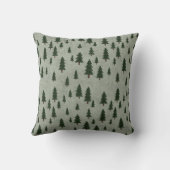 Minimal Pine Tree Pattern Throw Pillow クッション (裏面)