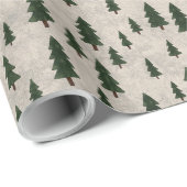 Minimal Pine Trees Pattern Wrapping Paper ラッピングペーパー (ロールコーナー)