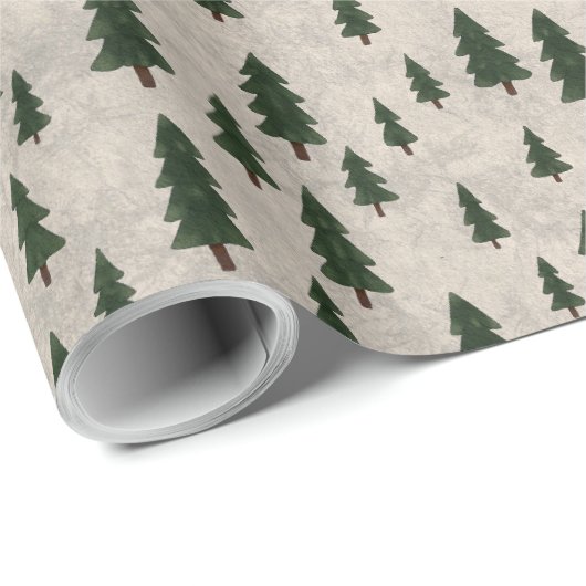 Minimal Pine Trees Pattern Wrapping Paper ラッピングペーパー (ロールコーナー)