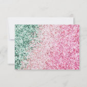 Minimal Pink Glitter Style サンキューカード (裏面)