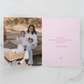 Minimal Pink Photo Collage Custom Mother's Day カード (内部)