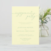 Minimal Pistachio & Cream Elegant Engagement Party 招待状 (スタンド正面)