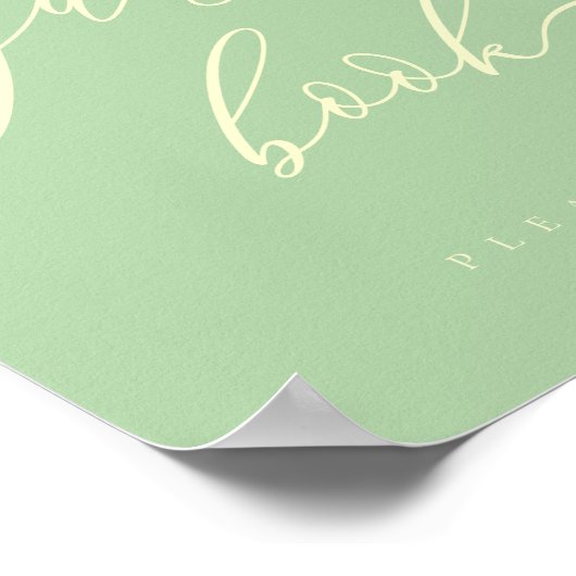 Minimal Pistachio & Cream Party Celebration Guest ポスター (角)