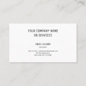 minimal plumber black and white business cards 名刺 (裏面)
