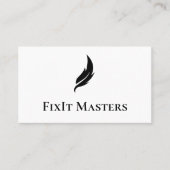 minimal plumber black and white business cards 名刺 (正面)