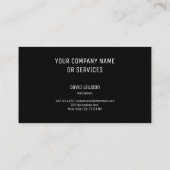 minimal plumber black and white business cards 名刺 (裏面)