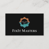 minimal plumber black and white business cards 名刺 (正面)