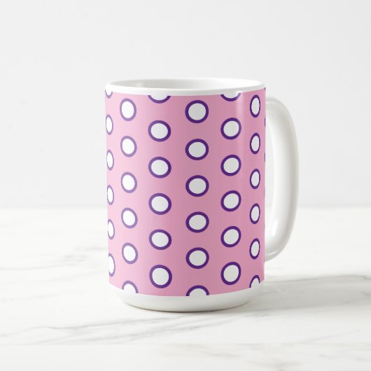 Minimal Polka Dot coffee mug コーヒーマグカップ (正面右)