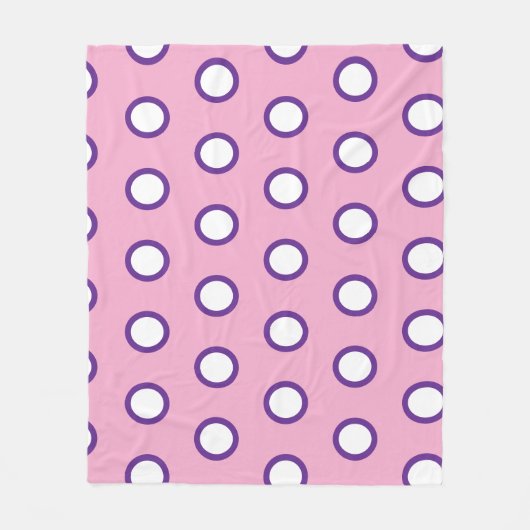 Minimal Polka Dot Fleece Blanket   フリースブランケット (正面)