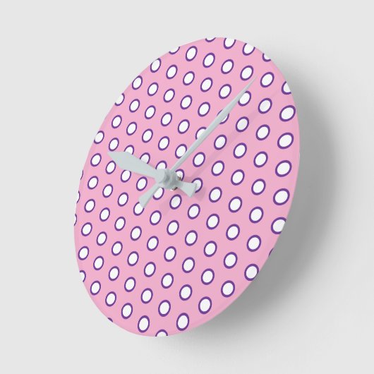 Minimal Polka Dot round clock ラウンド壁時計 (傾斜)