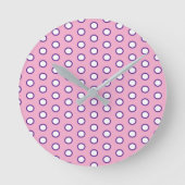 Minimal Polka Dot round clock ラウンド壁時計 (正面)