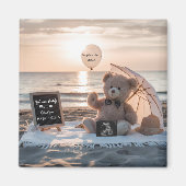 Minimal Pregnancy Announcement Simple Baby gift マグネット (正面)