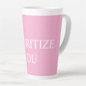 Minimal Prioritize You 引用 ダスティーローズピンク カフェラテマグ (右アングル)