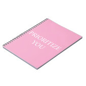 Minimal Prioritize You 引用 ダスティーローズピンク ノートブック (左側)