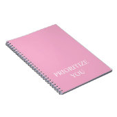 Minimal Prioritize You 引用 ダスティーローズ ピンク ノートブック (右側)