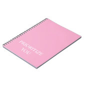 Minimal Prioritize You 引用 ダスティーローズ ピンク ノートブック (左側)