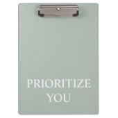 Minimal Prioritize You Quote Ash Colour クリップボード (正面)