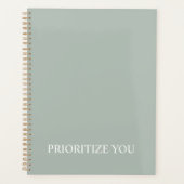 Minimal Prioritize You Quote Ash Colour プランナー手帳 (正面)