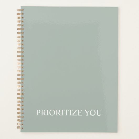 Minimal Prioritize You Quote Ash Colour プランナー手帳 (正面)