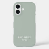 Minimal Prioritize You Quote Ash Colour Case-Mate iPhoneケース (裏面)