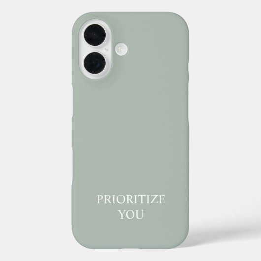 Minimal Prioritize You Quote Ash Colour Case-Mate iPhoneケース (裏面)