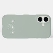 Minimal Prioritize You Quote Ash Colour Case-Mate iPhoneケース (裏面 (横))