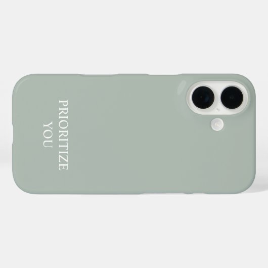 Minimal Prioritize You Quote Ash Colour Case-Mate iPhoneケース (裏面 (横))