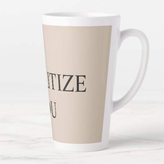 Minimal Prioritize You Quote Beige カフェラテマグ (右)