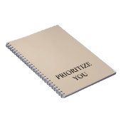 Minimal Prioritize You Quote Beige ノートブック (右側)